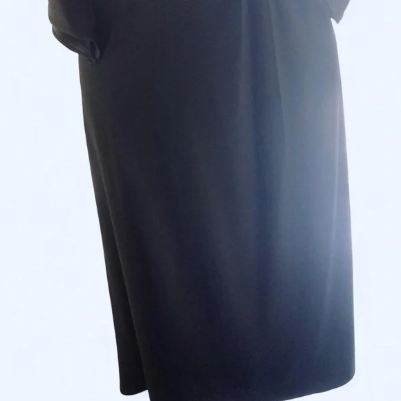 Black dress with beaded slit sleeves. Size L MSK - Picture 3 of 8